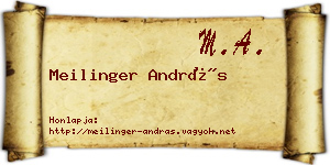 Meilinger András névjegykártya